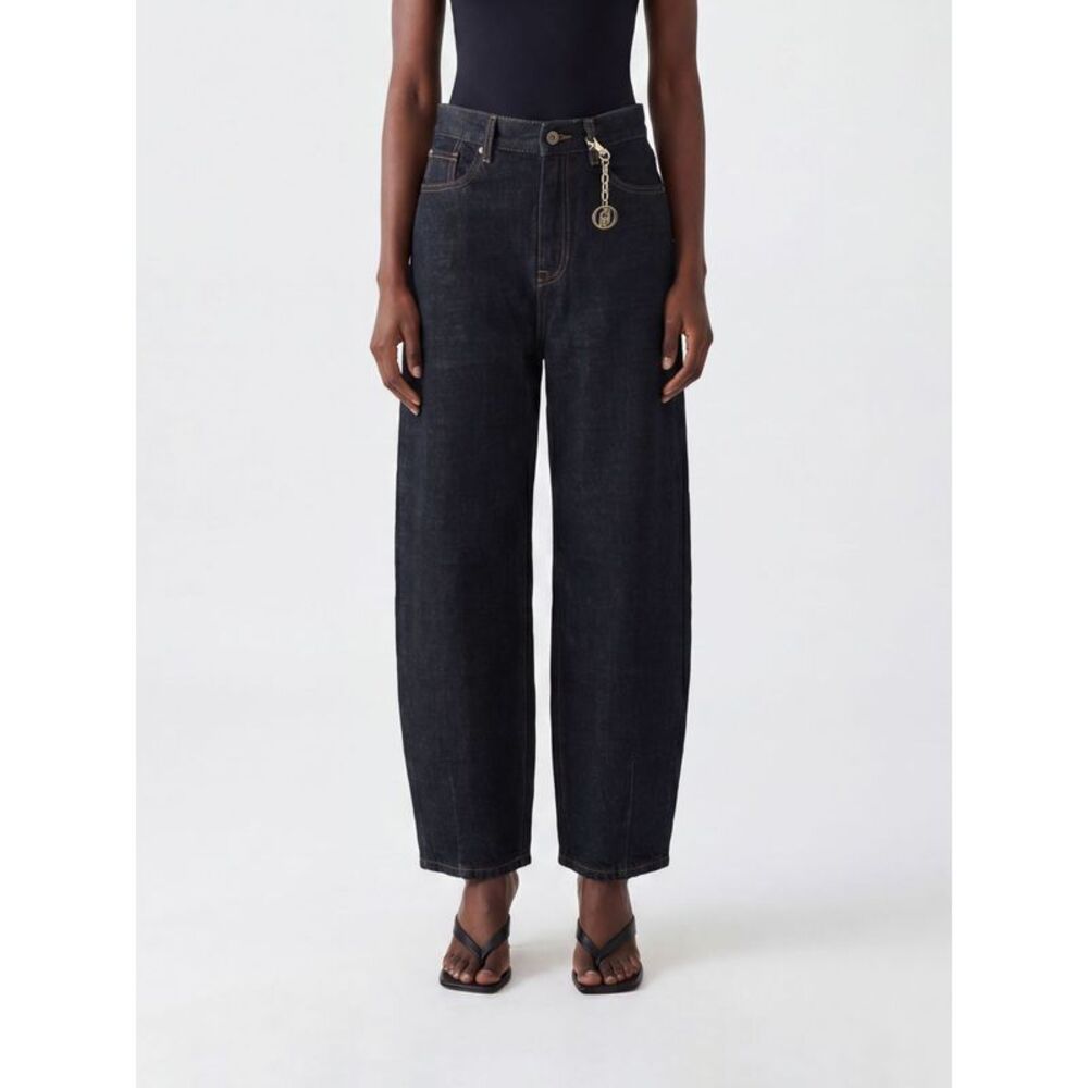 Liu Jo Women Liu Jo High-Waisted Wide Leg Five-Pocket Jeans In Cotton Denim